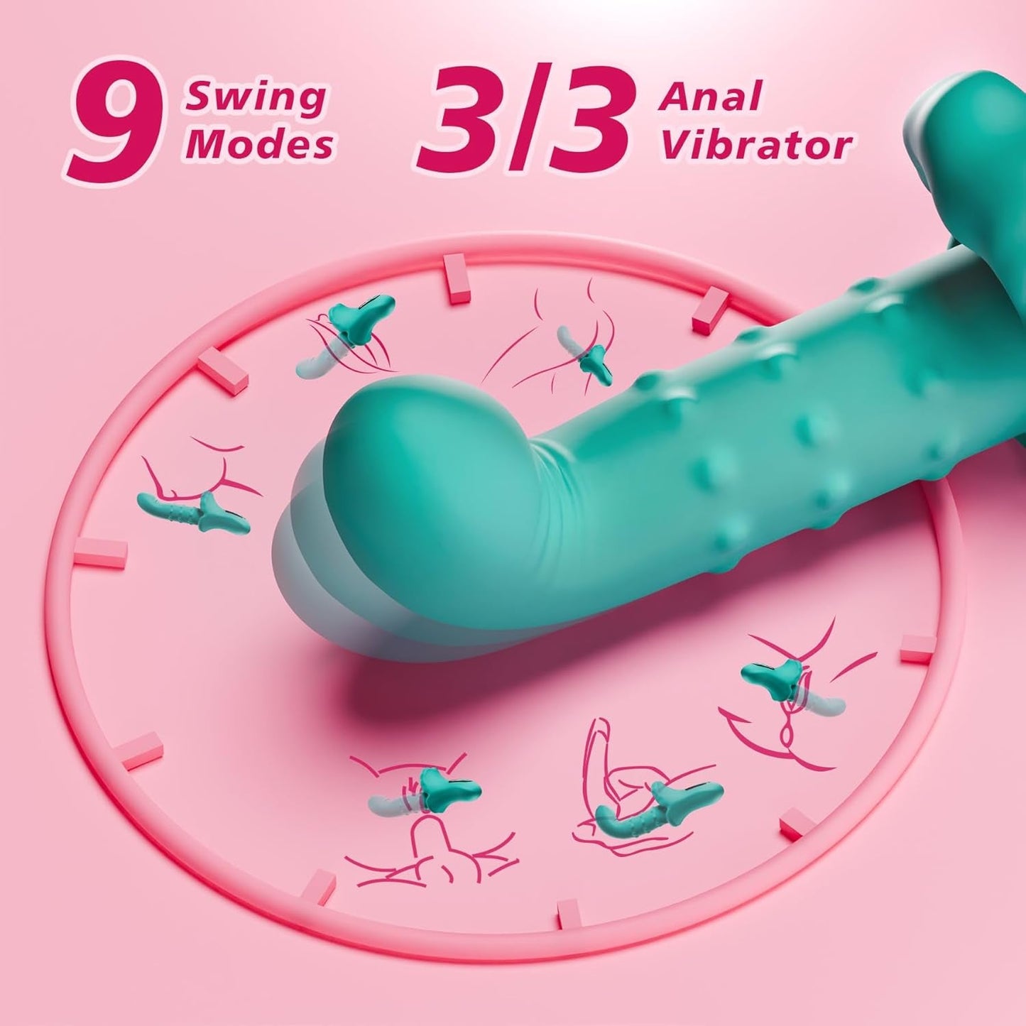 TripleMotion Thrusting Rose Vibrator – Rotate, Thrust, Vibrate - Vixen Adult Playroom