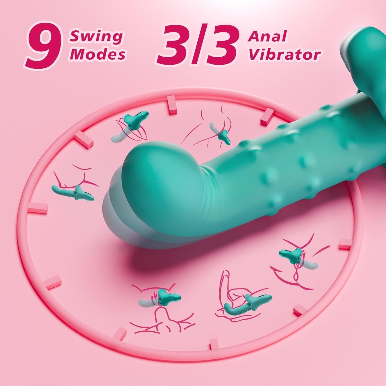 TripleMotion Thrusting Rose Vibrator – Rotate, Thrust, Vibrate - Vixen Adult Playroom