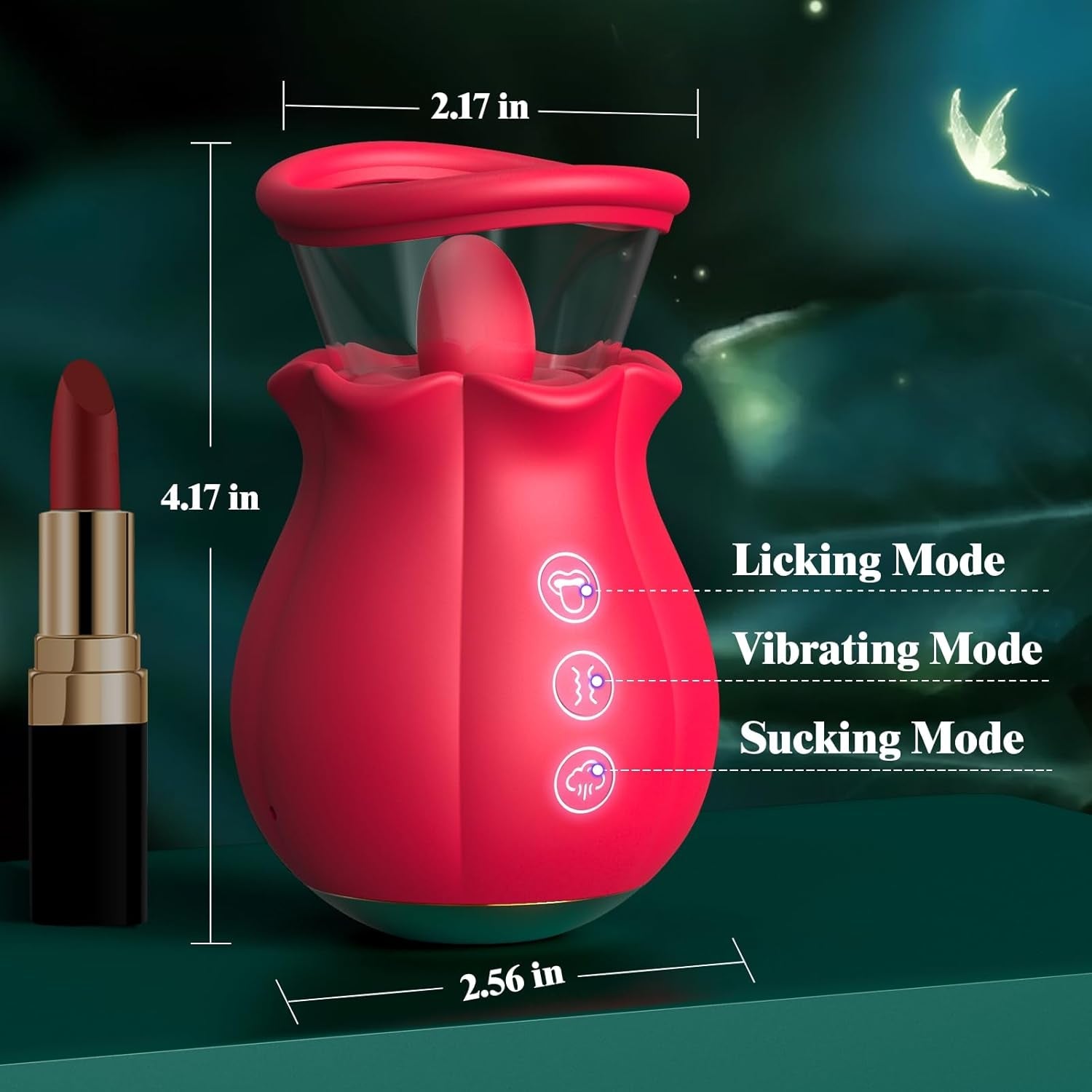 TripletBloom 3 - in - 1 Rose Sucking Vibrator - Vixen | Nova Network