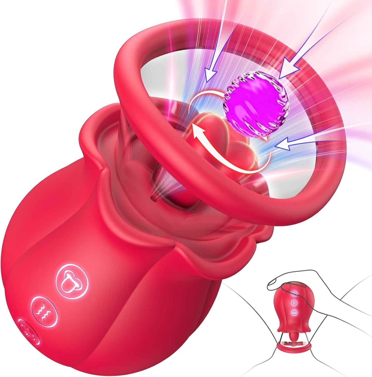 TripletBloom 3 - in - 1 Rose Sucking Vibrator - Vixen | Nova Network