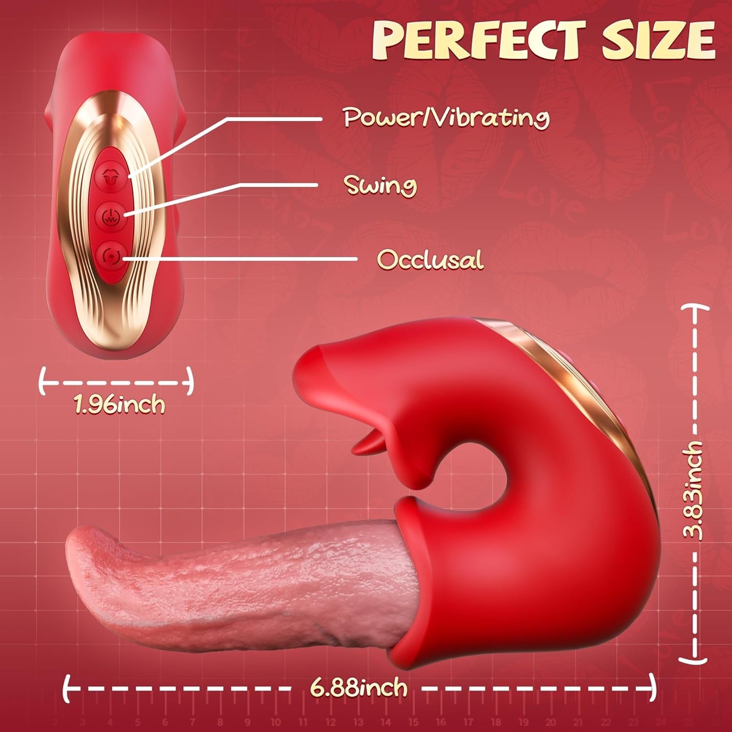 TripleTeaseV 3 - in - 1 Rose Tongue Vibrator - Vixen | Nova Network