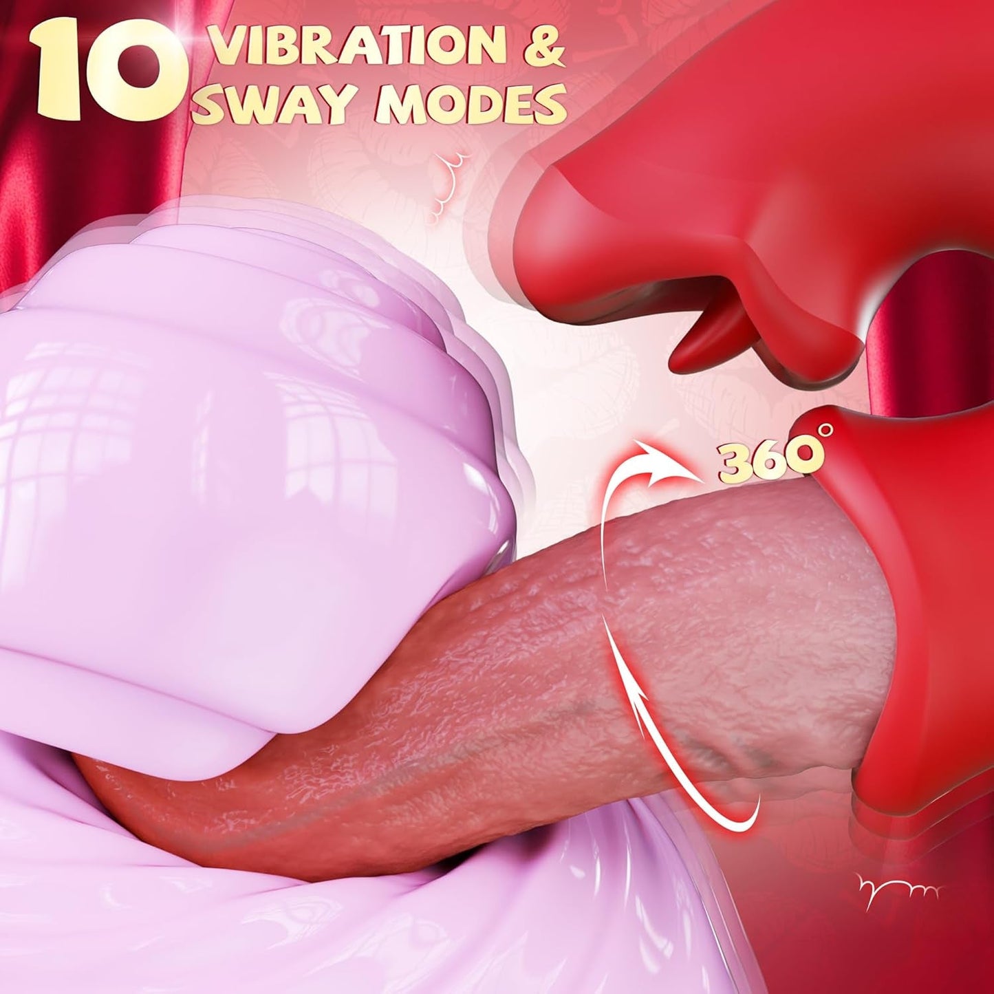 TripleTeaseV 3 - in - 1 Rose Tongue Vibrator - Vixen | Nova Network