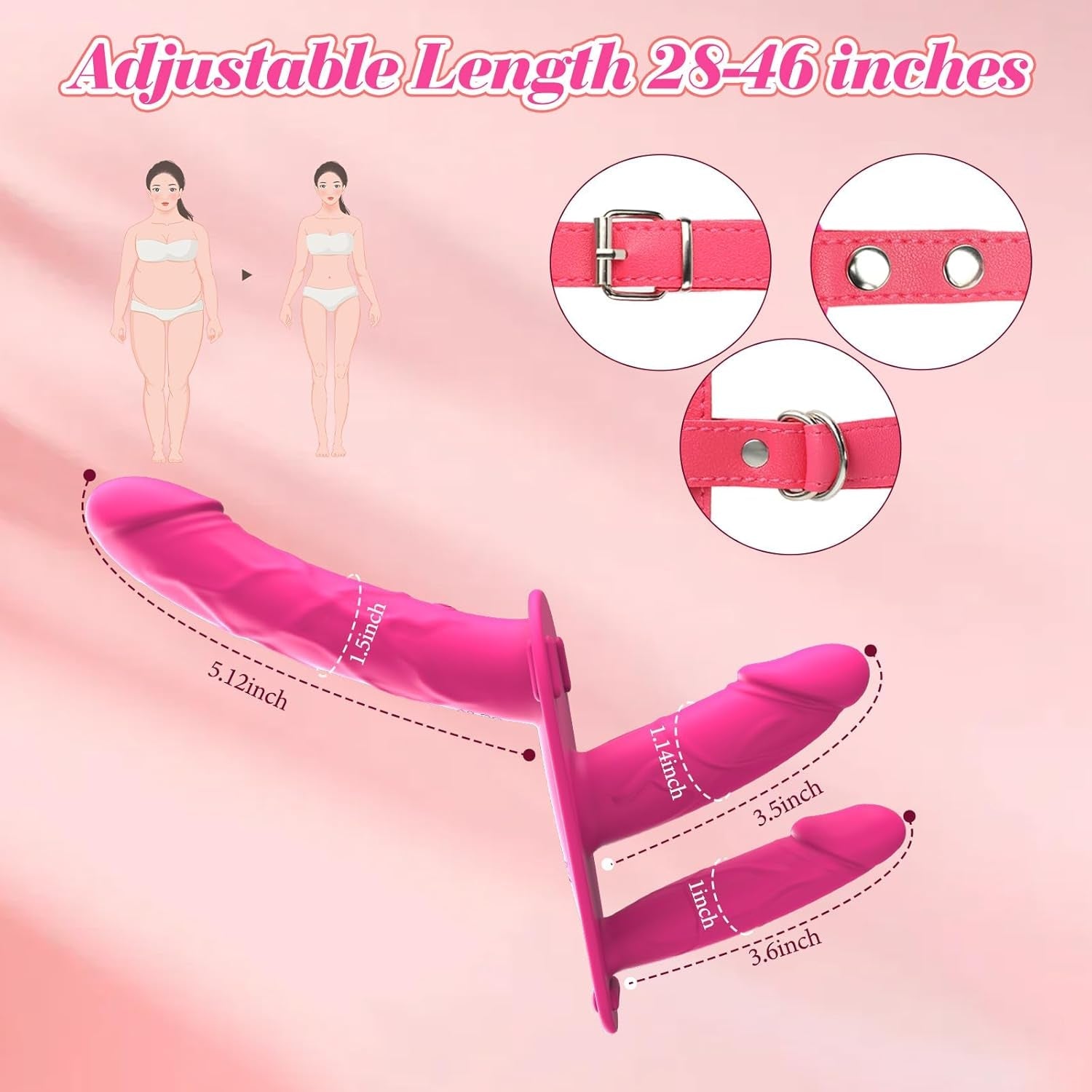 TripleThrill Vibrating Triple-Head Strap-On Dildo - Vixen | Nova Network