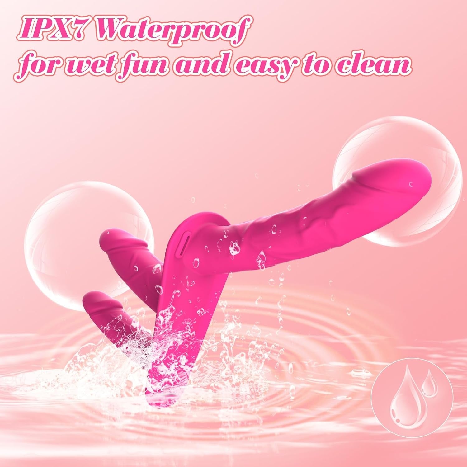 TripleThrill Vibrating Triple-Head Strap-On Dildo - Vixen | Nova Network