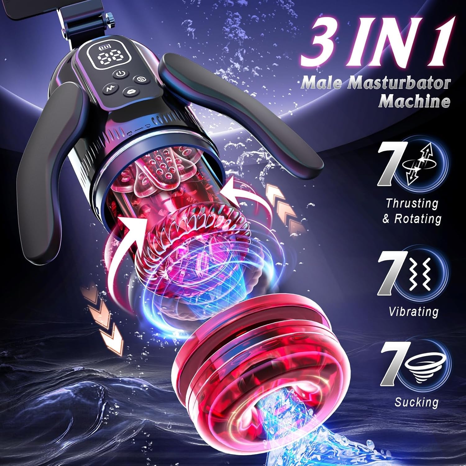 TripleTorque Auto Stroker 7 Thrust + 7 Suction Modes - Vixen | Nova Network