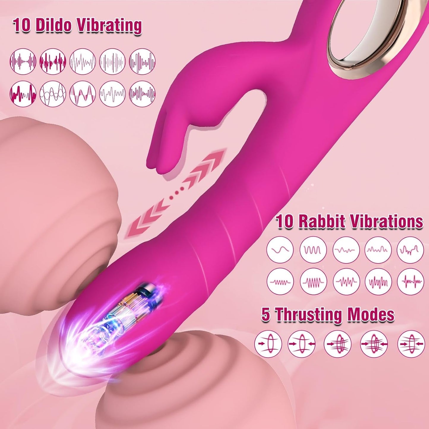 TriPulse Thrusting Rabbit Vibrator - Vixen | Nova Network