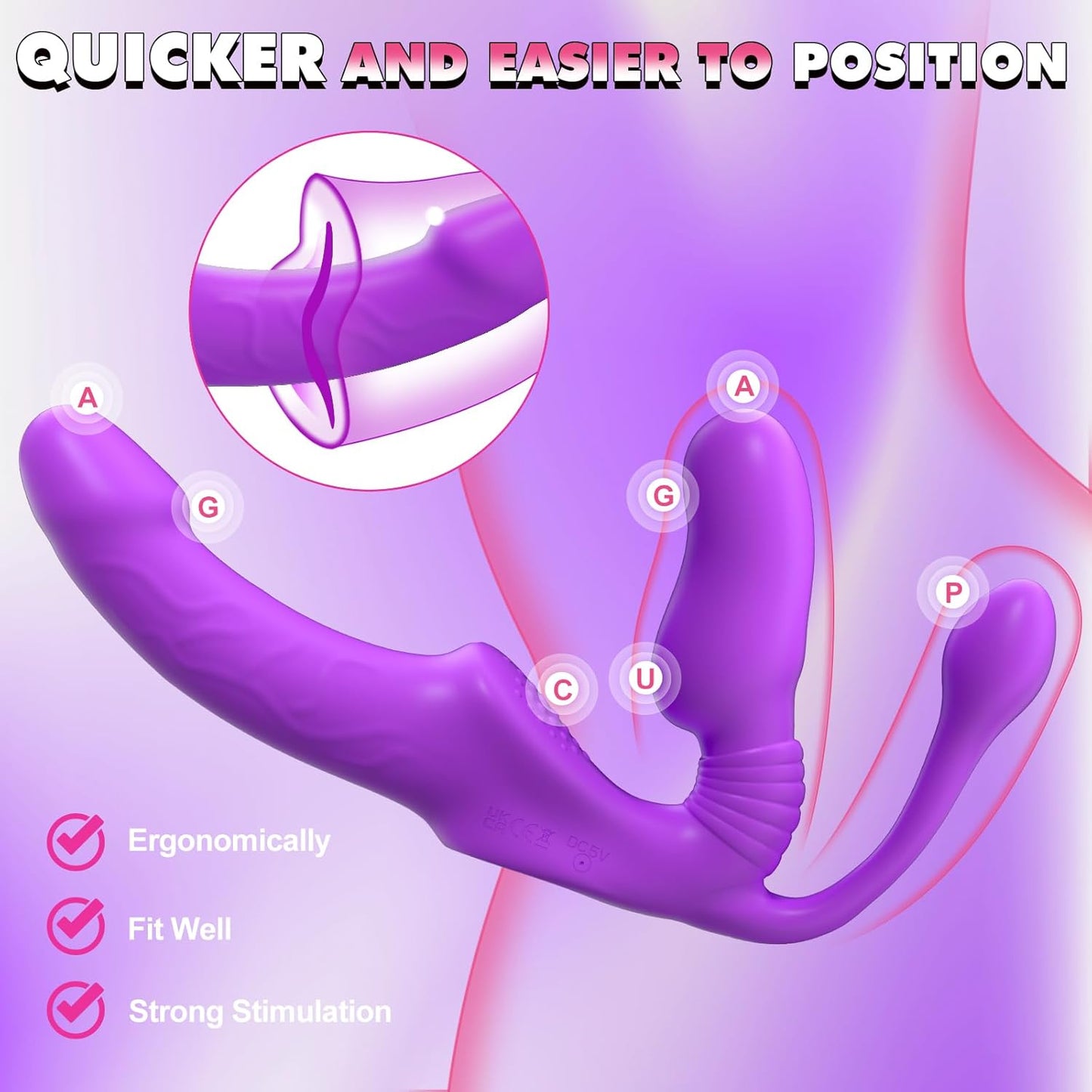 TriStim 3 - Head Strapless Vibrator for Couples - Vixen | Nova Network