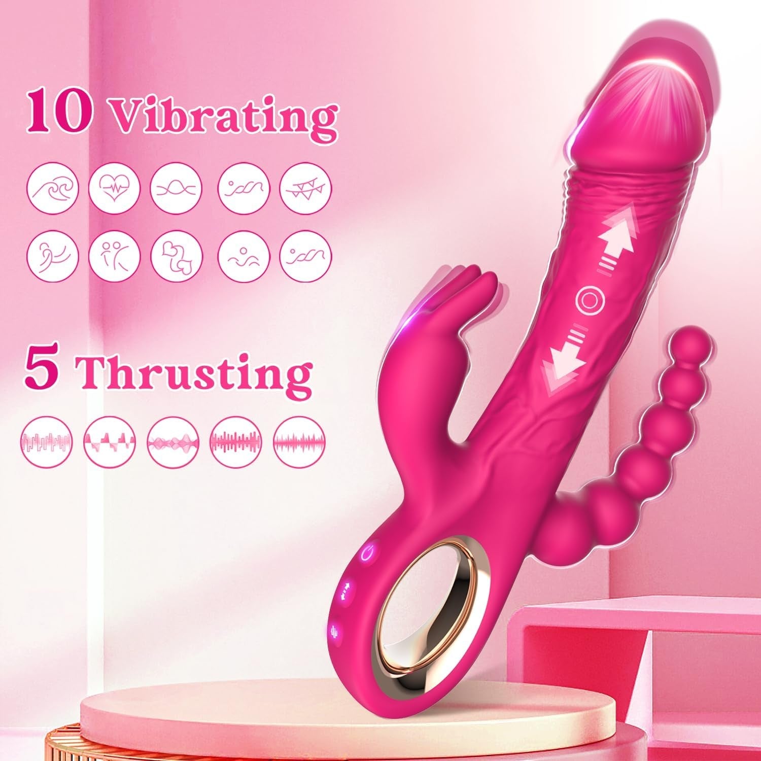 TriVibe 3 - Zone Thrusting Rabbit Vibrator - Vixen | Nova Network