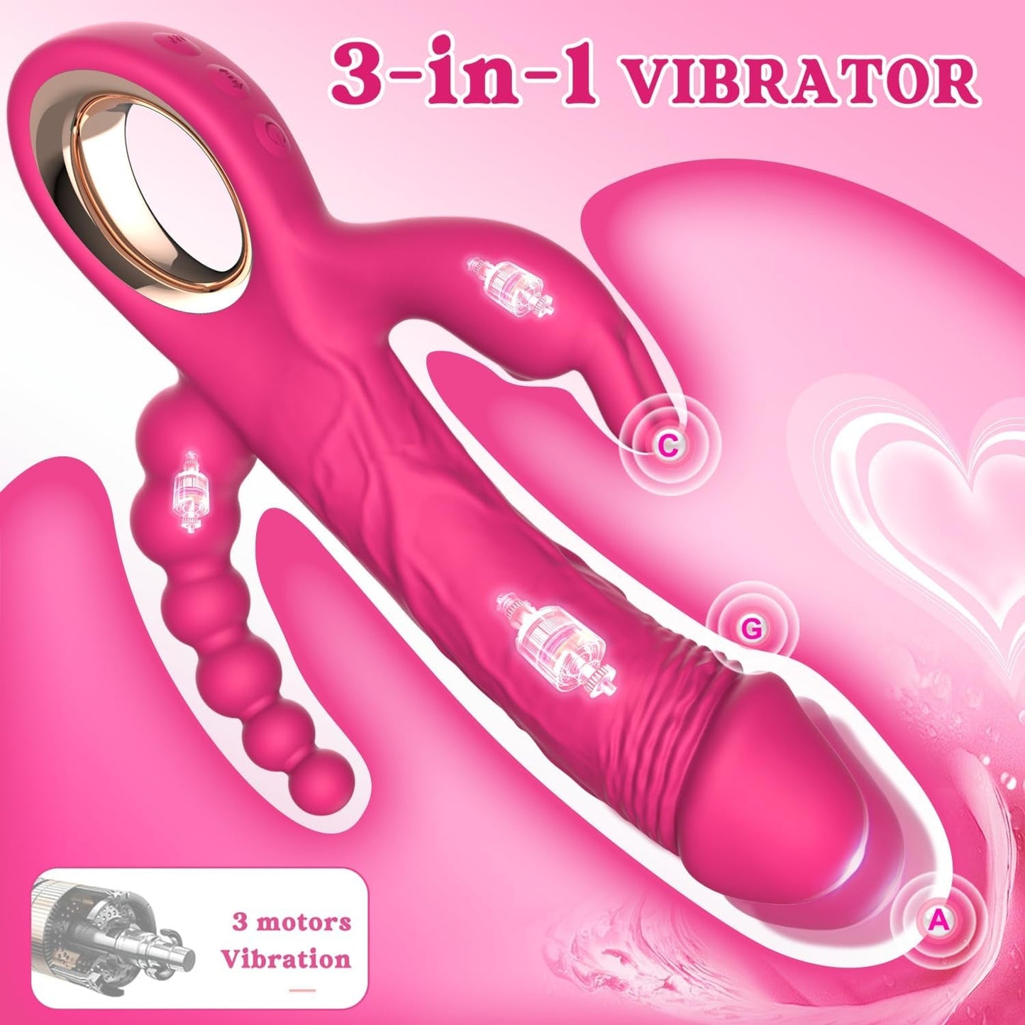 TriVibe 3 - Zone Thrusting Rabbit Vibrator - Vixen | Nova Network