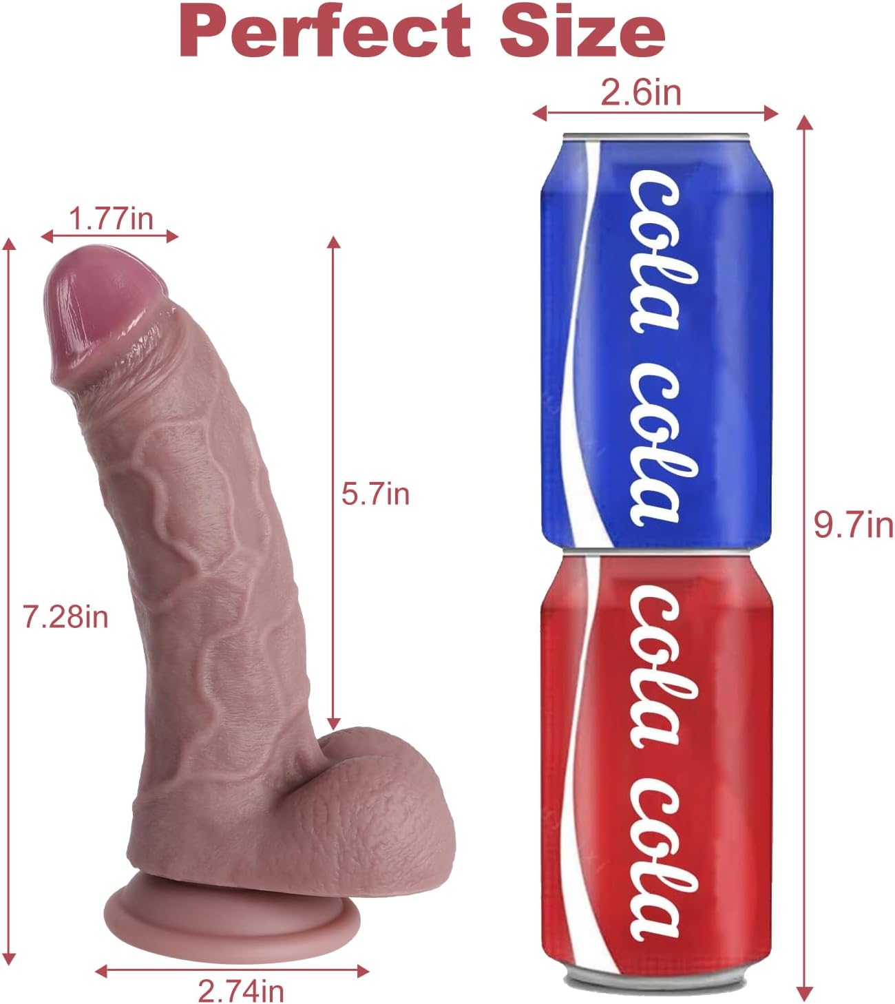 TrueGrip 7.3" Realistic Silicone Dildo - Vixen | Nova Network