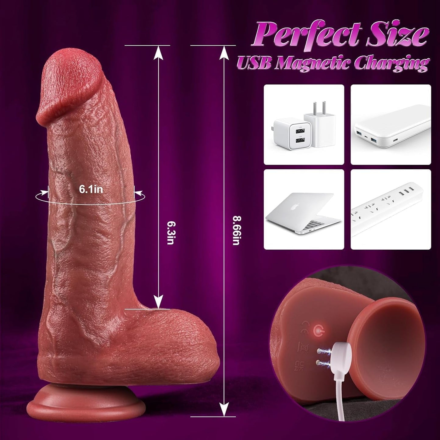 TrueHeat Realistic Thrusting Heating Dildo Vibrator - Vixen | Nova Network