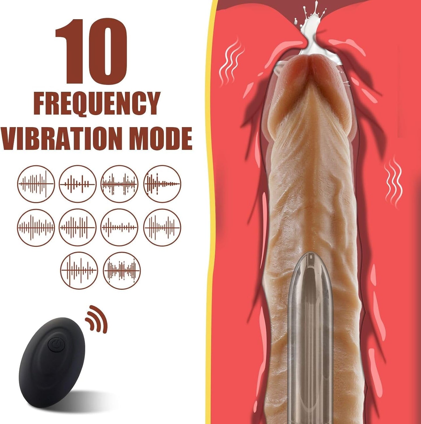 TrueTouch Realistic Remote Vibrating Dildo - 10 Modes - Vixen Adult Playroom