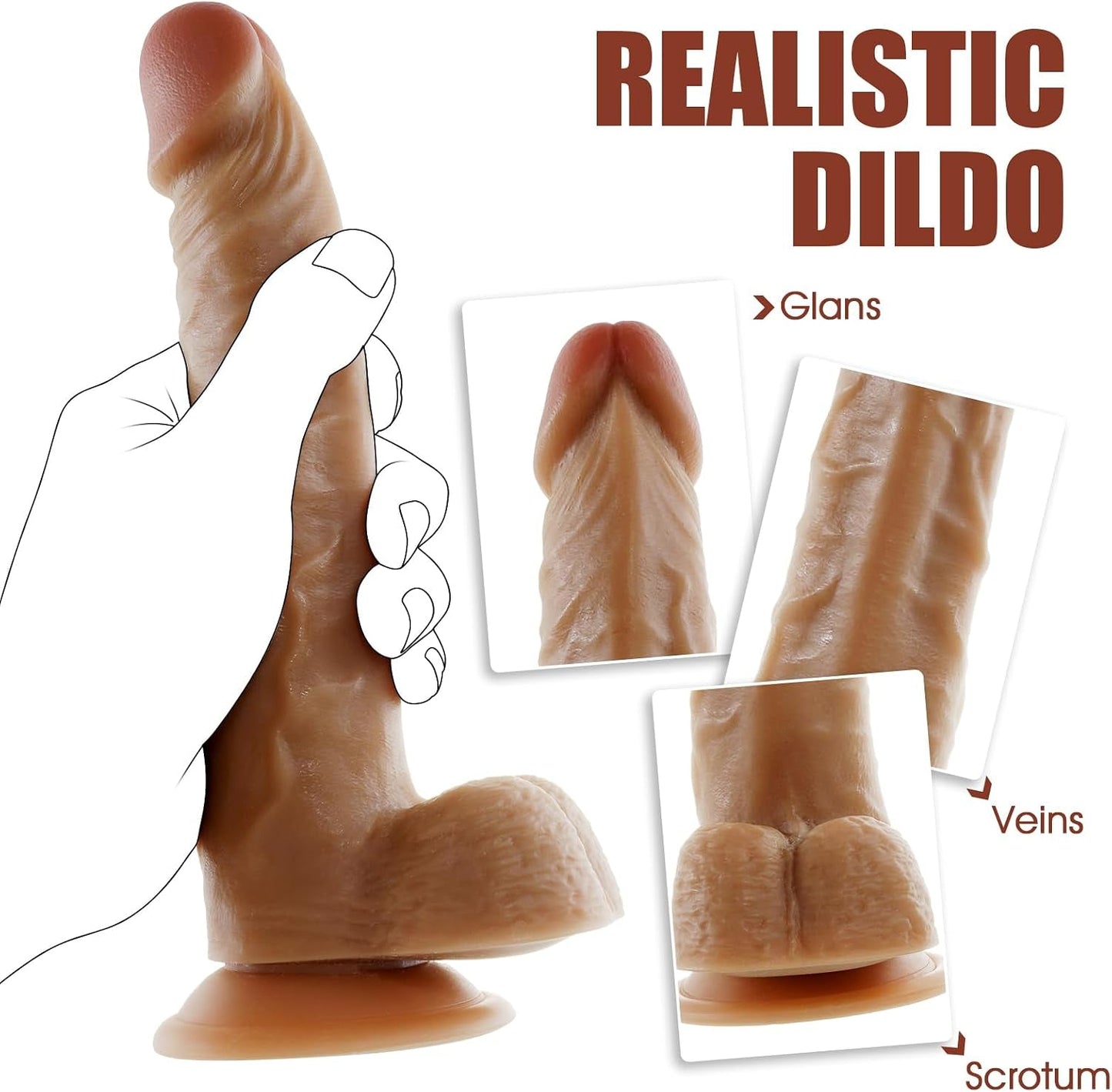 TrueTouch Realistic Remote Vibrating Dildo - 10 Modes - Vixen Adult Playroom