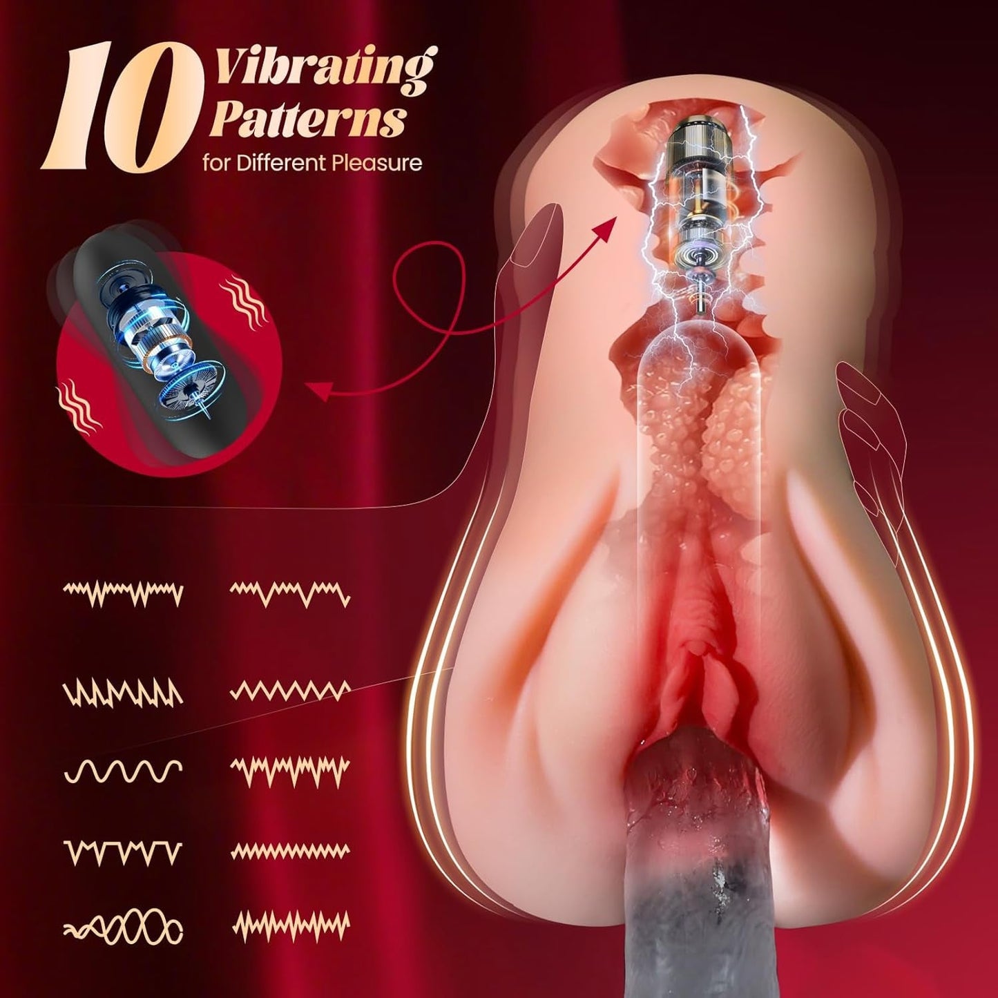 TwinCrave 3-in-1 Vibrating Pocket Pussy Stroker - Vixen Adult Playroom