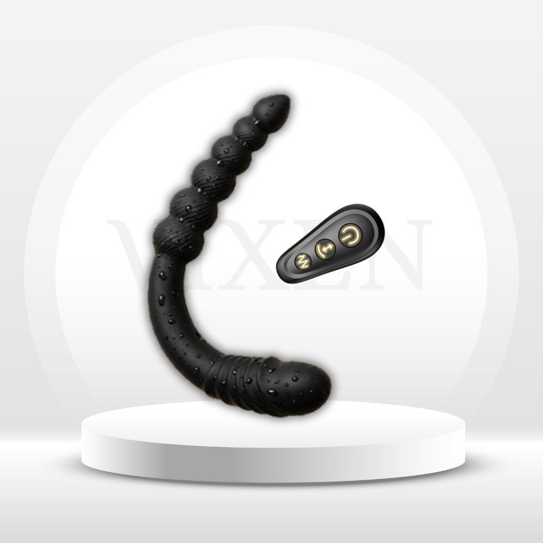 TwinCurve Dual-Ended Pleasure Beads Thrusting Dildo - Vixen | Nova Network