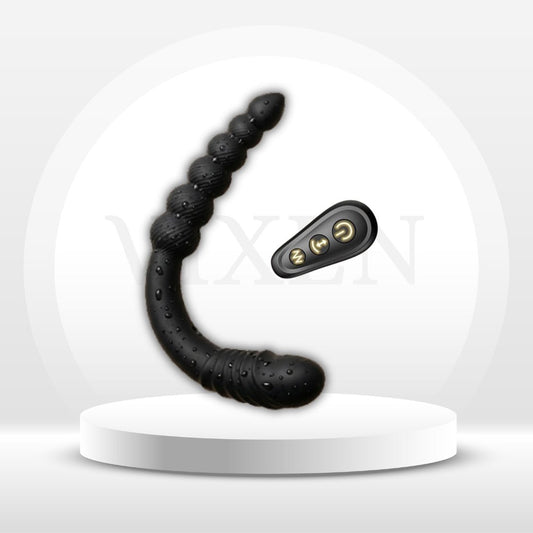 TwinCurve Dual-Ended Pleasure Beads Thrusting Dildo - Vixen | Nova Network