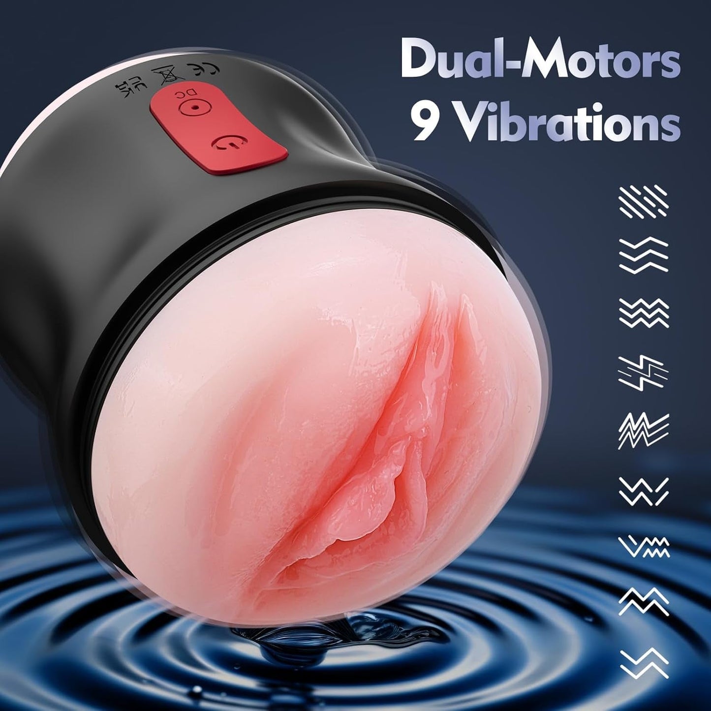 TwinGate Open-Ended Stroker | Dual Motors, 9 Vibrations - Vixen Adult Playroom