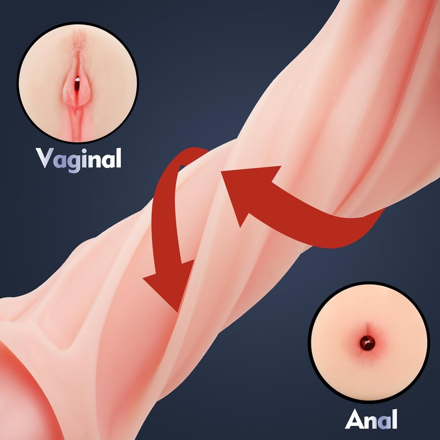 TwinGate Open-Ended Stroker | Dual Motors, 9 Vibrations - Vixen Adult Playroom