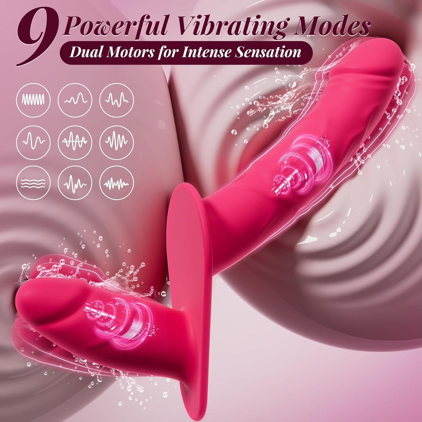 TwinPlay App-Control Vibrating Double Strap-On Dildo - Vixen | Nova Network