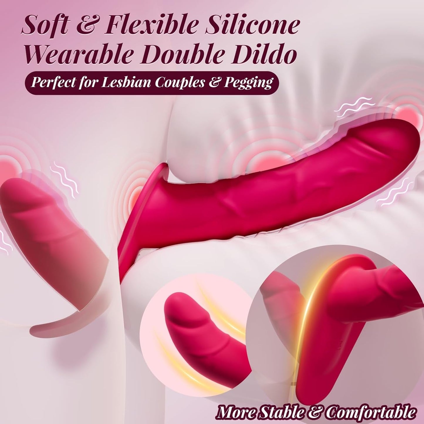 TwinPlay App-Control Vibrating Double Strap-On Dildo - Vixen | Nova Network