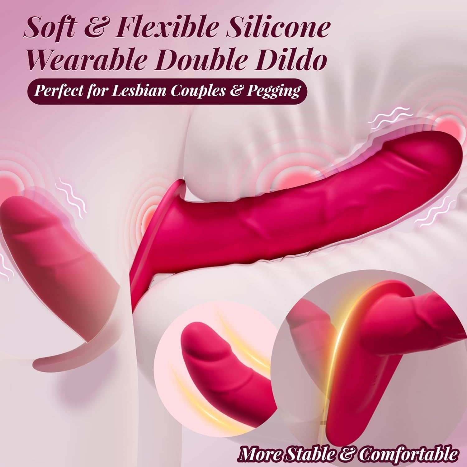TwinPlay App-Control Vibrating Double Strap-On Dildo - Vixen | Nova Network