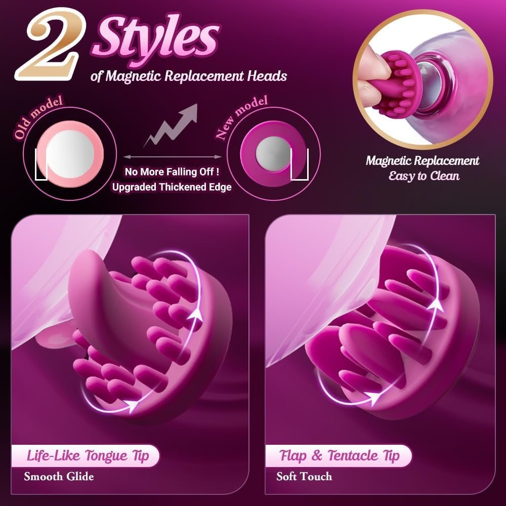 TwinTongue Rotating Tongue Nipple Sucker Stimulators – 10 Modes - Vixen Adult Playroom