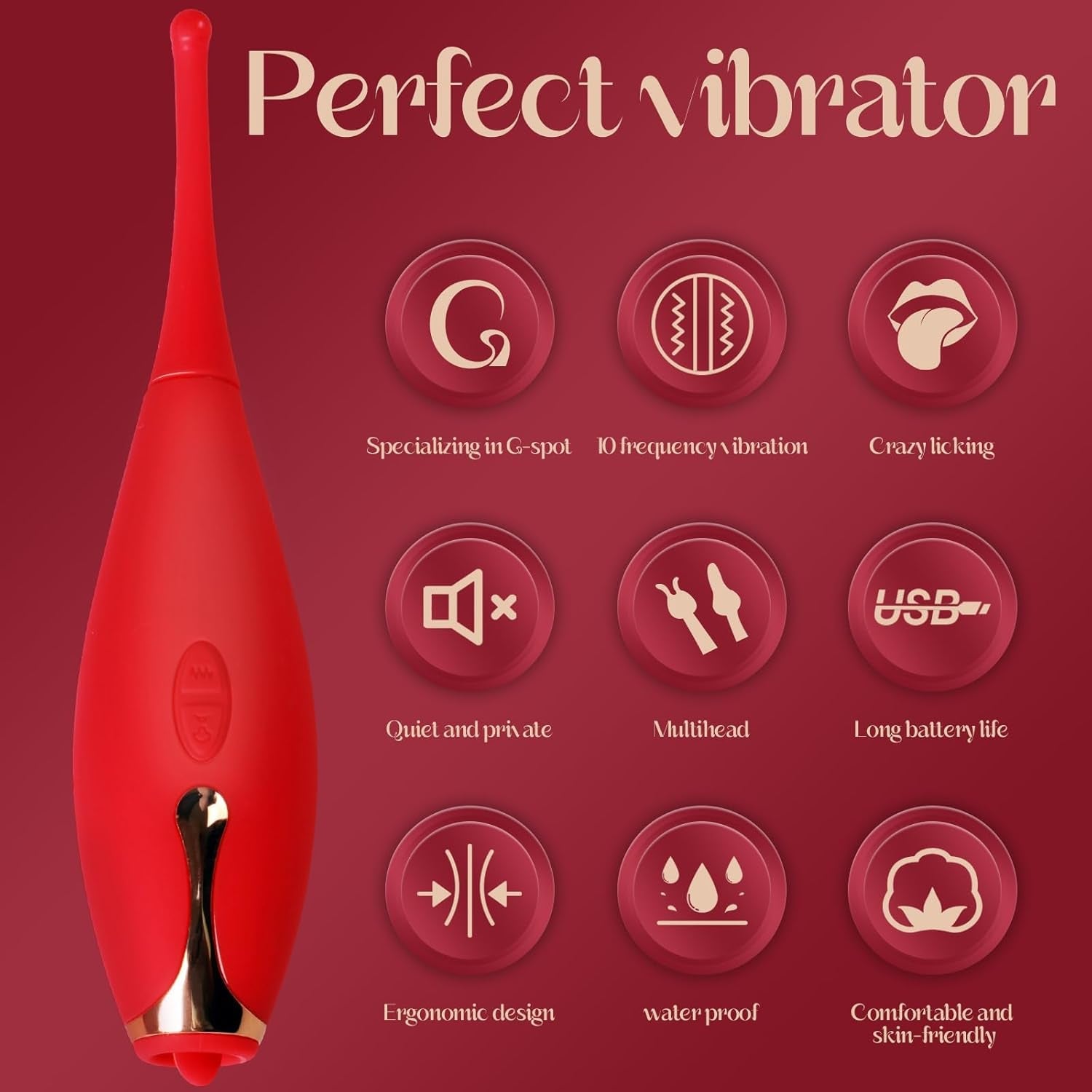 TwinTouch High-Frequency Precision Clitoral Vibrator – G-Spot & Nipple - Vixen Adult Playroom