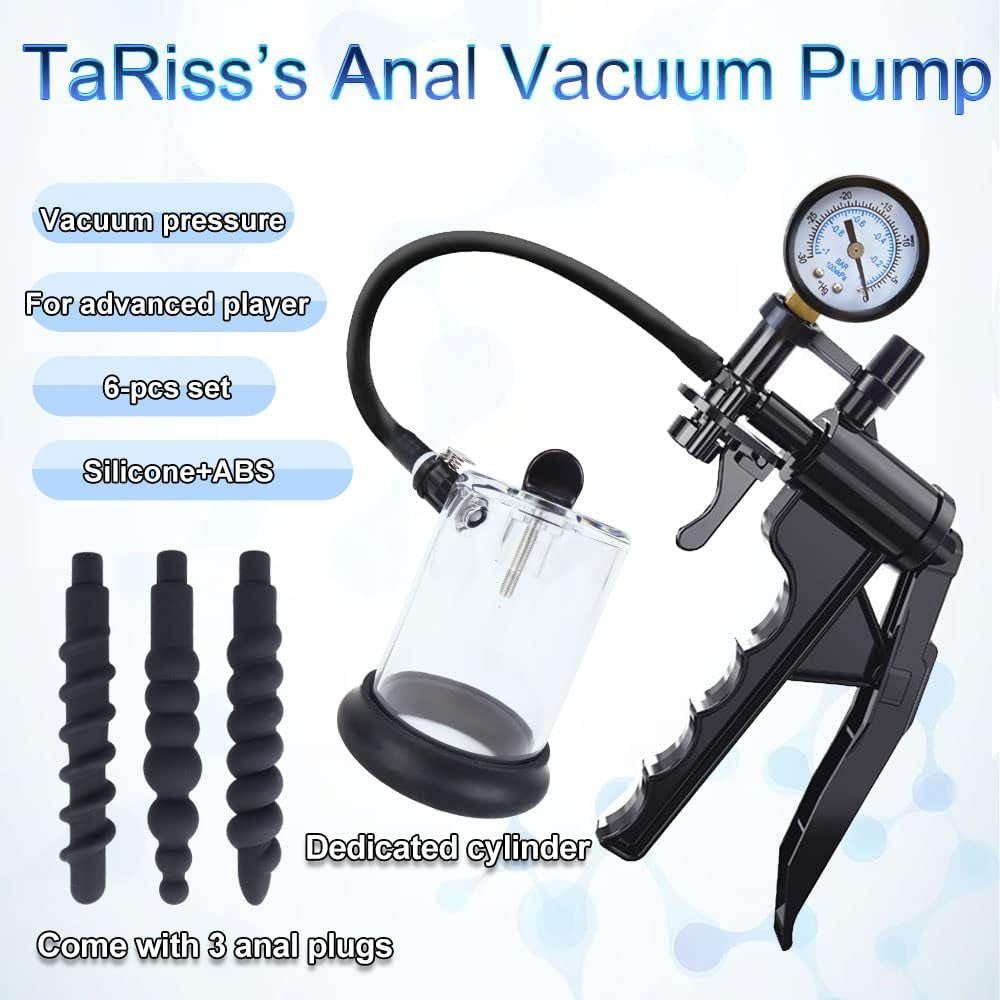 VacuBloom Rosebud Anal Vacuum Pump Set with 3 Silicone Plugs - Vixen Adult Playroom