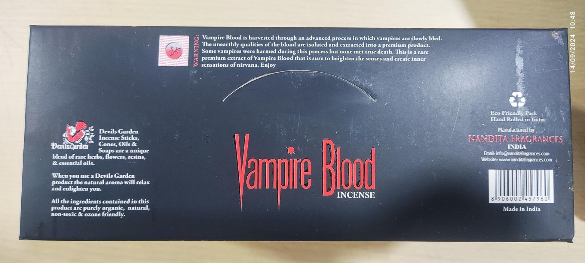 Vampire Blood Incense Sticks Agarbathi - 15g Boxes (12) - for Church,Aroma Therapy,Relaxation,Meditation & Sensual Therapy - Vixen | Nova Network