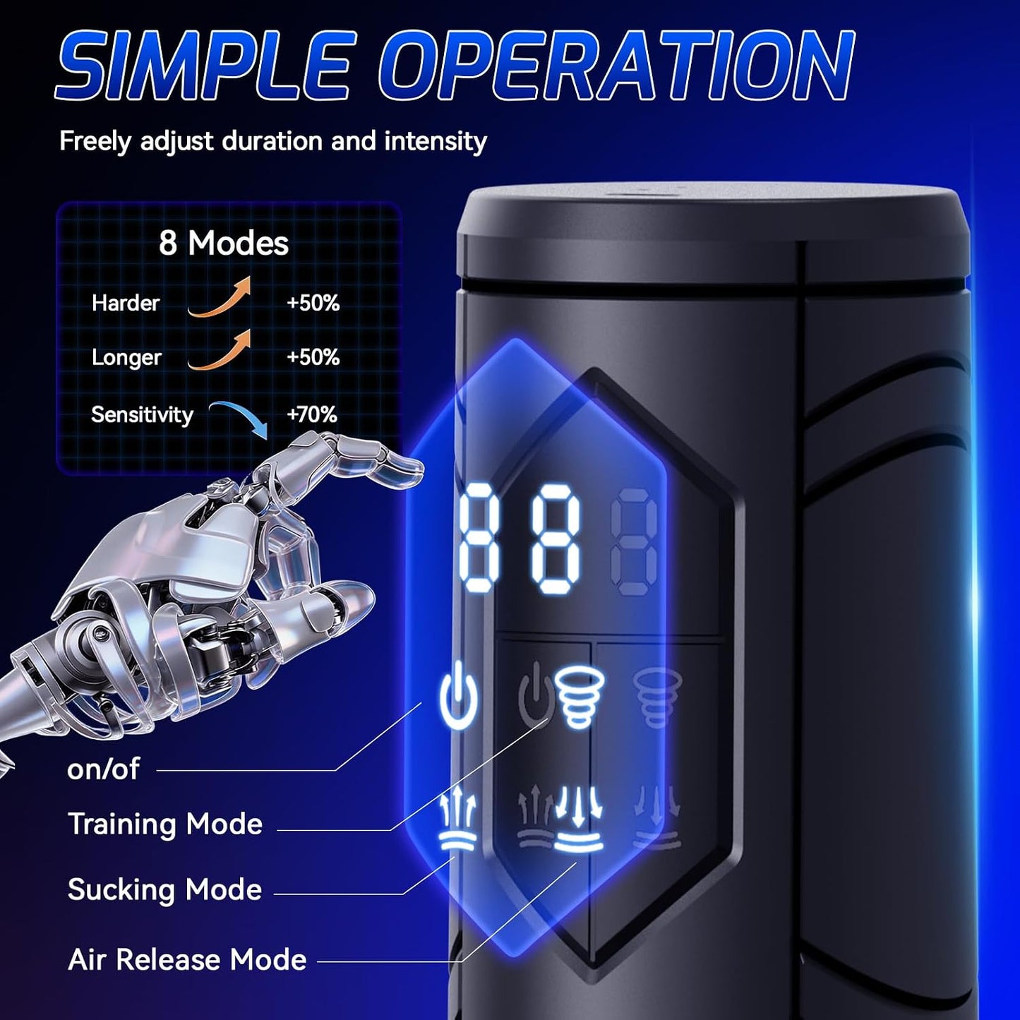 VaultEight Electric Penis Pump | 8 Levels + Kit - Vixen Adult Playroom