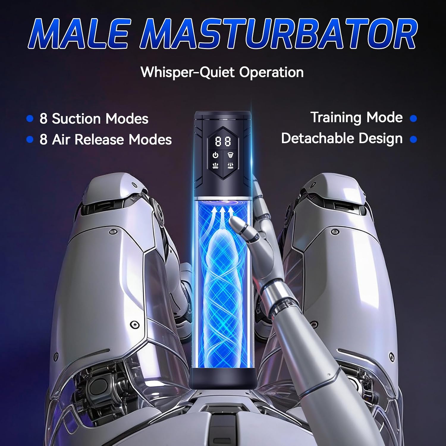 VaultEight Electric Penis Pump | 8 Levels + Kit - Vixen Adult Playroom