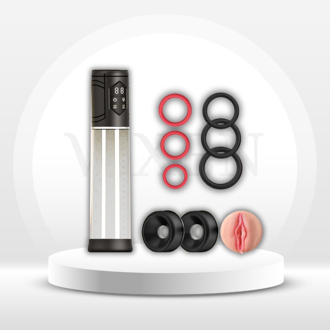 VaultEight Electric Penis Pump | 8 Levels + Kit - Vixen Adult Playroom