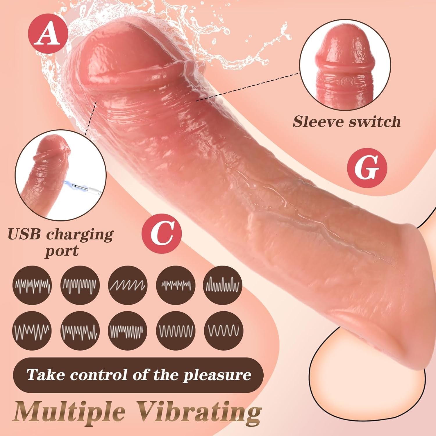 VeinRush Vibrating Penis Sleeve Extender - Vixen | Nova Network