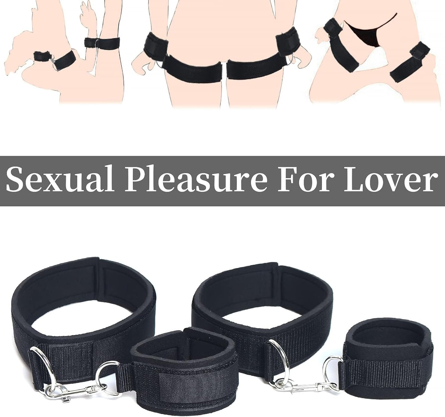 VelcroBond Adjustable Bondage Straps with Padding - Vixen | Nova Network