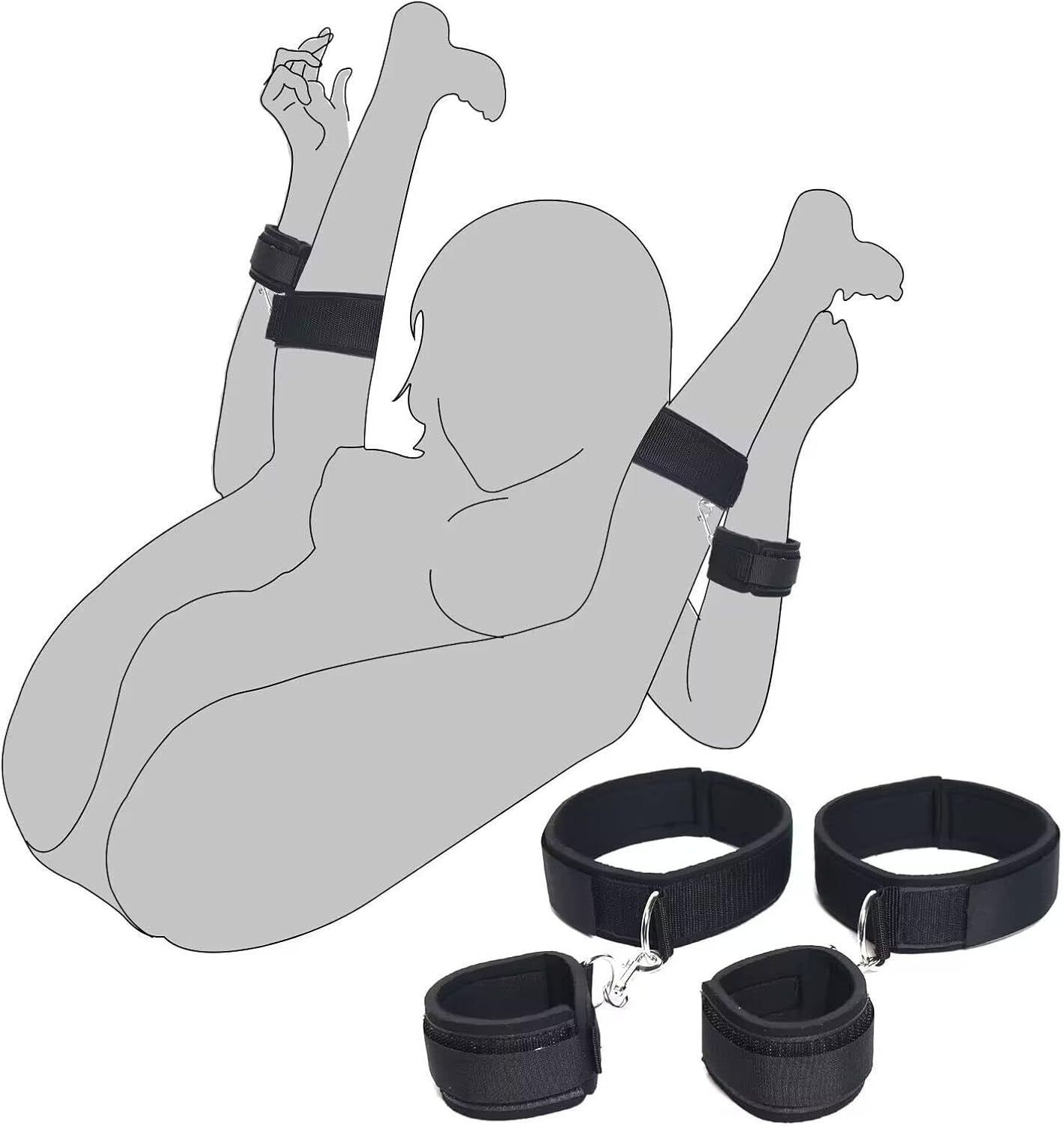VelcroBond Adjustable Bondage Straps with Padding - Vixen | Nova Network