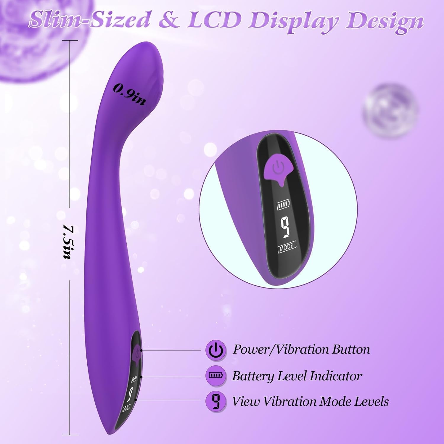 VelvetArc G - Spot Vibrator Wand with LCD - Vixen | Nova Network
