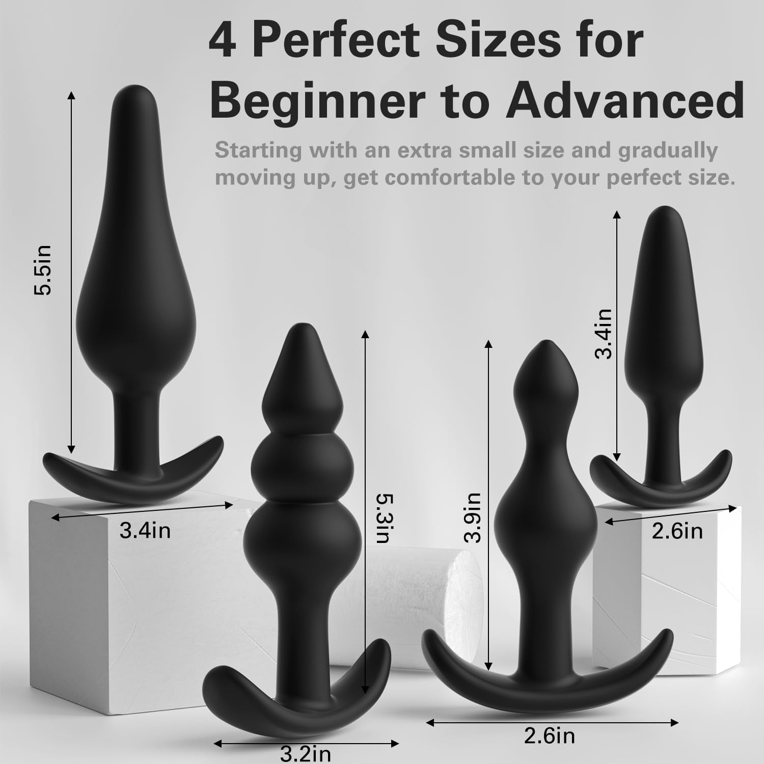 VelvetAscent 4-Pc Anal Training Kit for Beginners - Vixen Adult Playroom