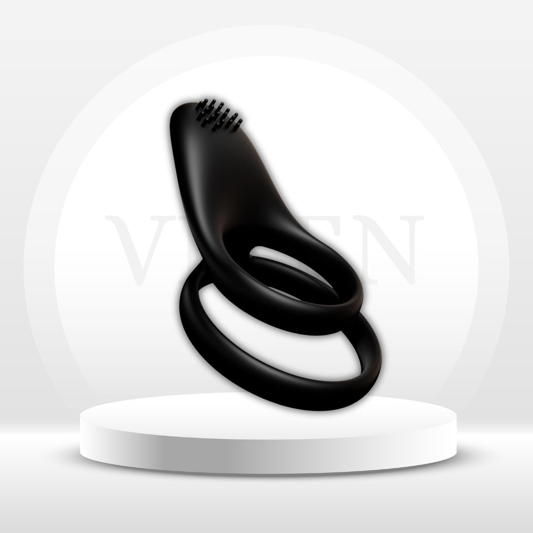 VelvetBand Soft Brush Clit Stimulator Cock Ring - Vixen | Nova Network