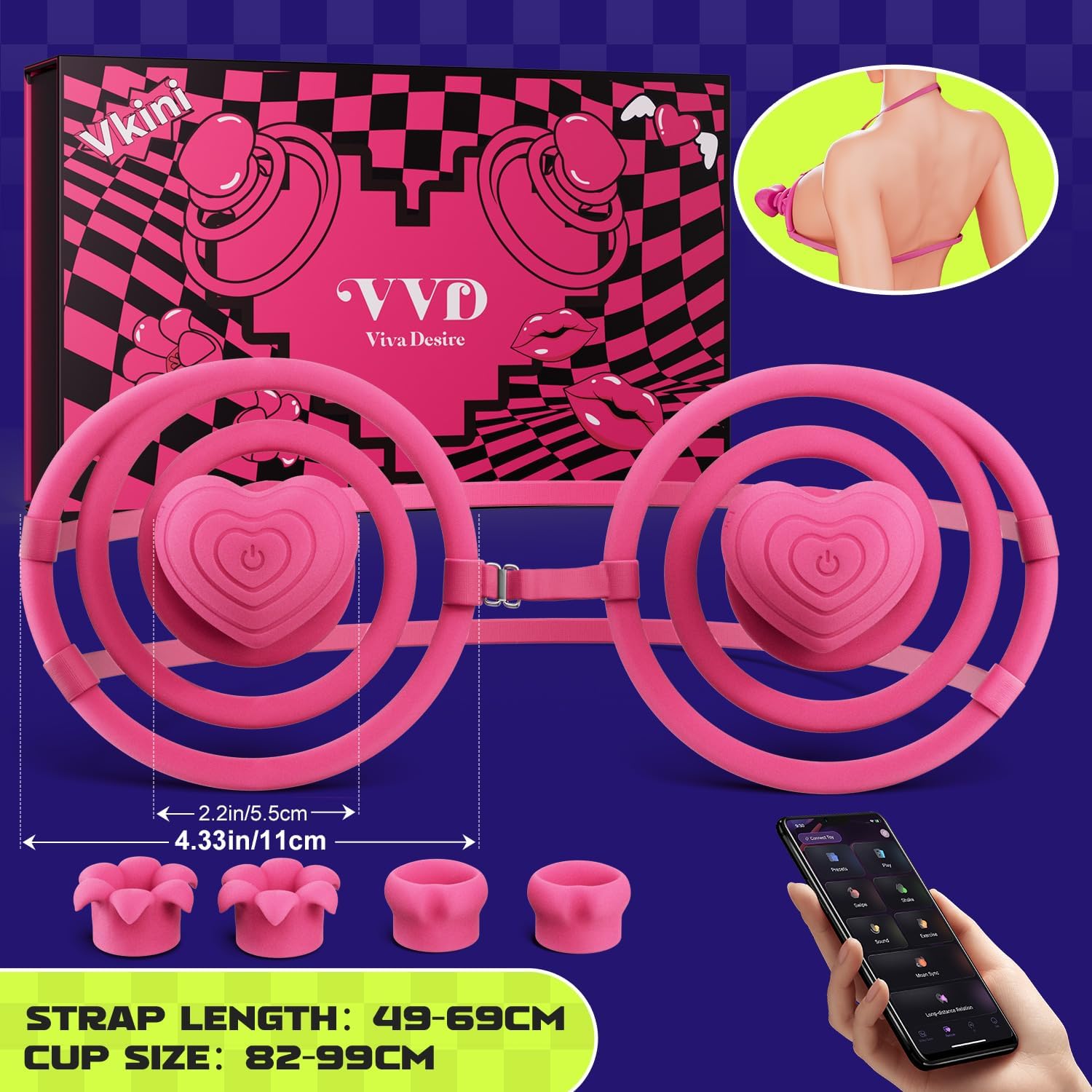 VelvetBikini Hands - Free Nipple Bra Vibrator - Vixen | Nova Network