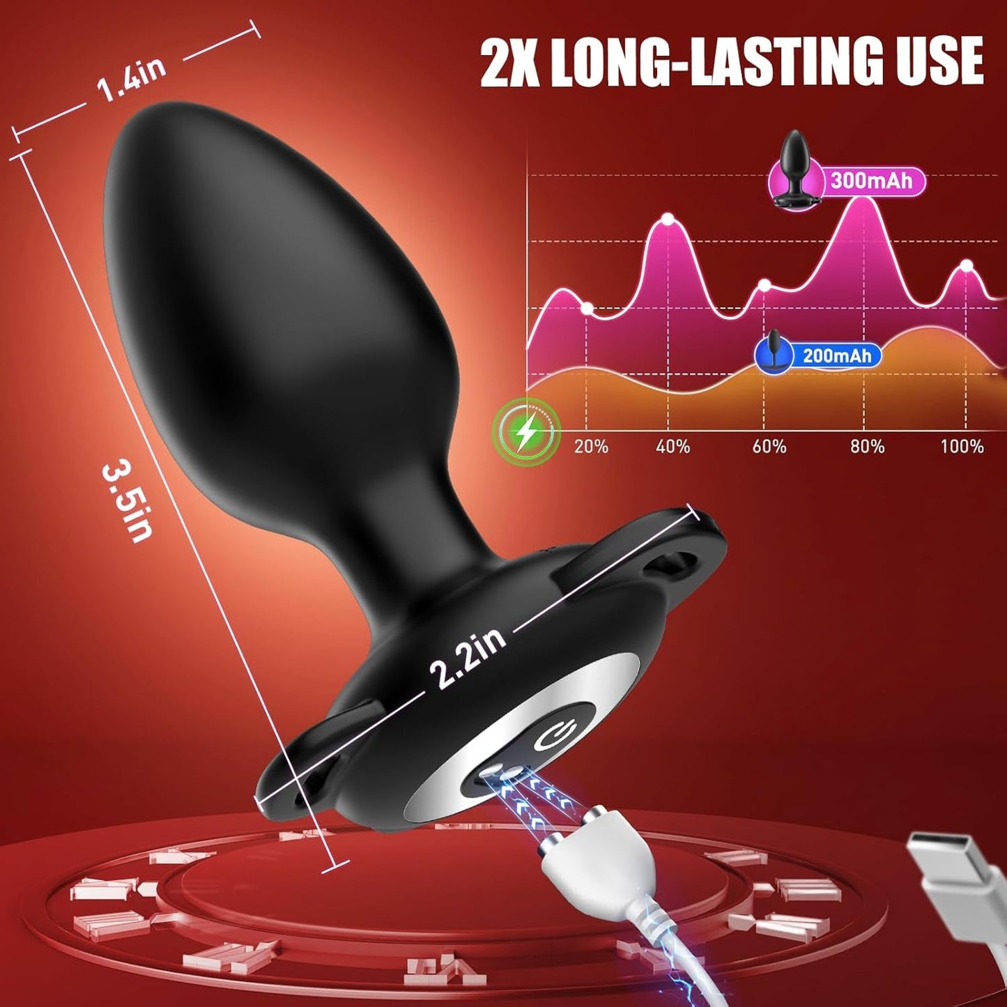 VelvetBound App Control Wearable Vibrating Butt Plug - Vixen Adult Playroom