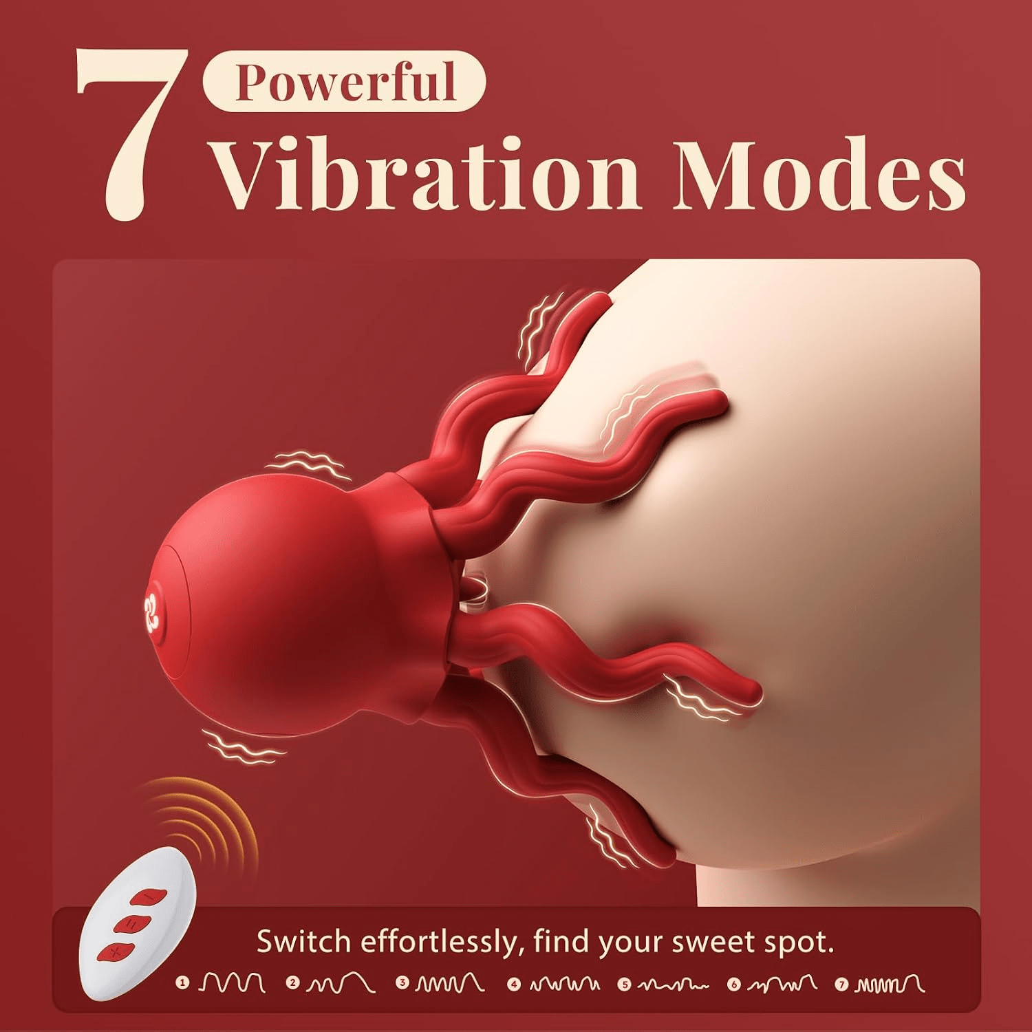 VelvetCoil Octopus Wearable Nipple Vibrators – Remote, 7 Modes - Vixen Adult Playroom