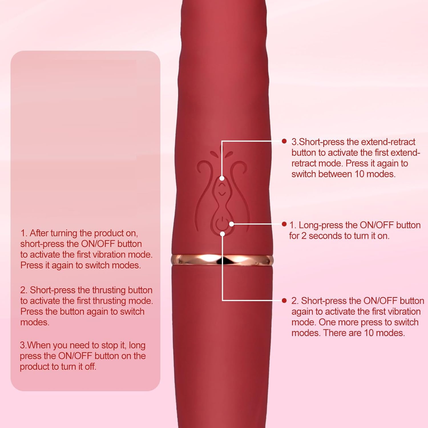 VelvetDuo Double Headed Thrusting Dildo Vibrator - Vixen | Nova Network