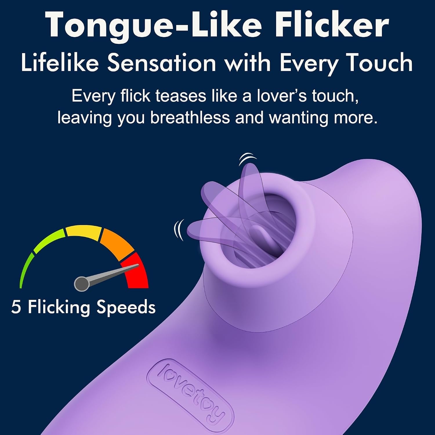 VelvetFlick Tongue-Flicking Rose Vibrator – Clit & Nipple Teaser - Vixen Adult Playroom