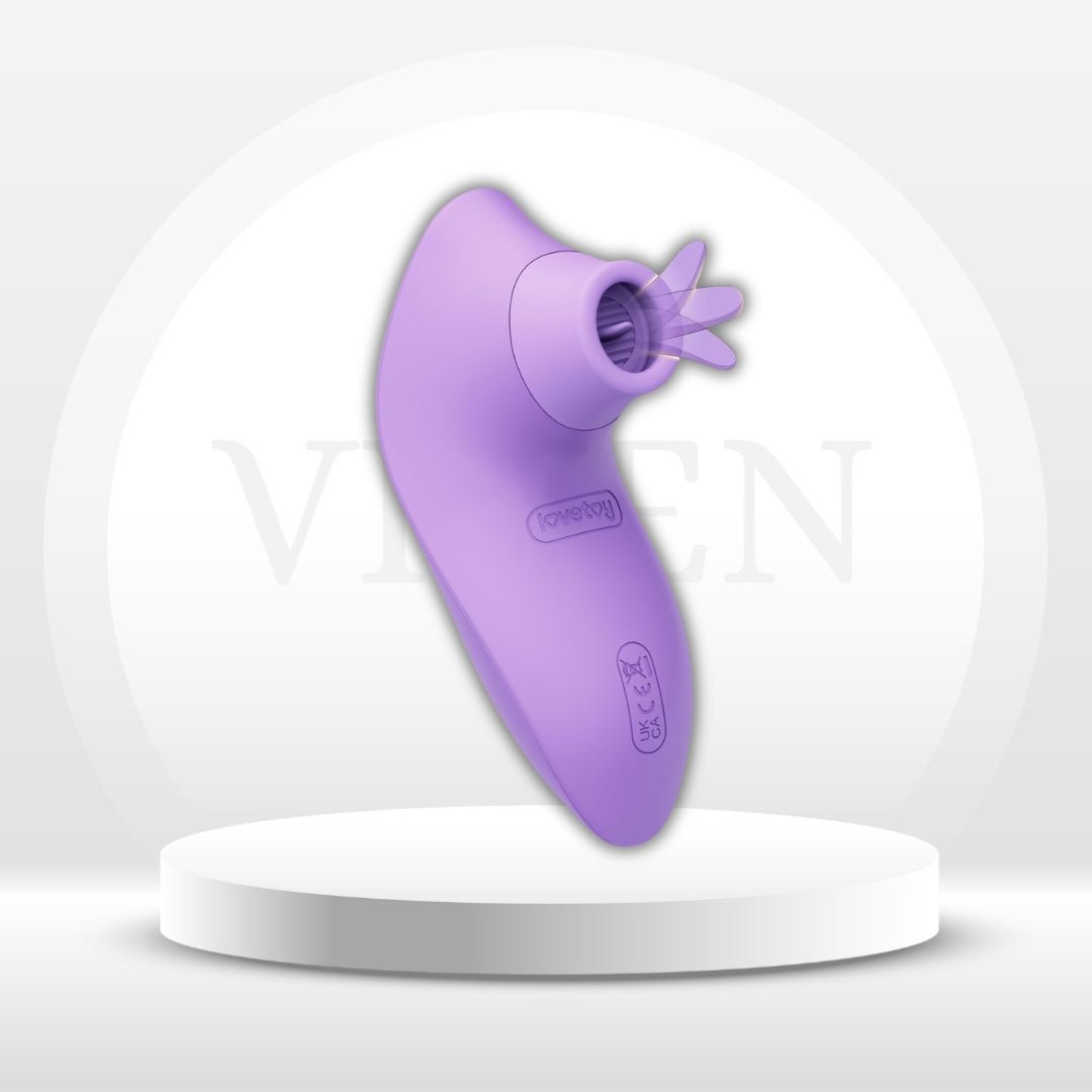 VelvetFlick Tongue-Flicking Rose Vibrator – Clit & Nipple Teaser - Vixen Adult Playroom