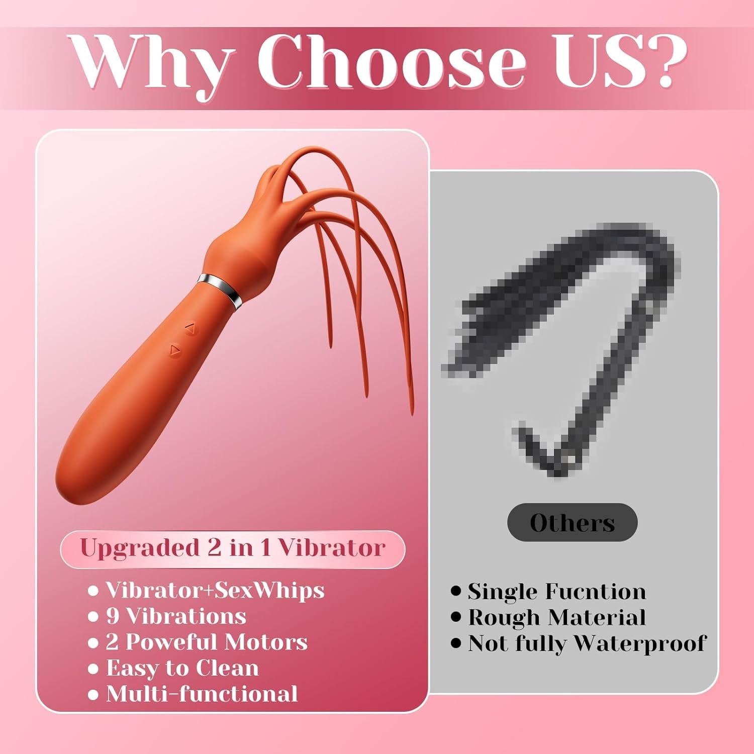 VelvetFlicker Vibrating BDSM Sex Whip & Wand - Vixen | Nova Network