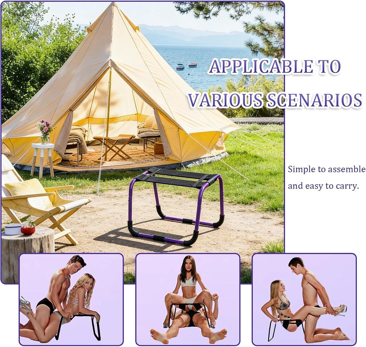VelvetHour Oversized Sex Chair | 500 lbs Support Steel Frame - Vixen Adult Playroom
