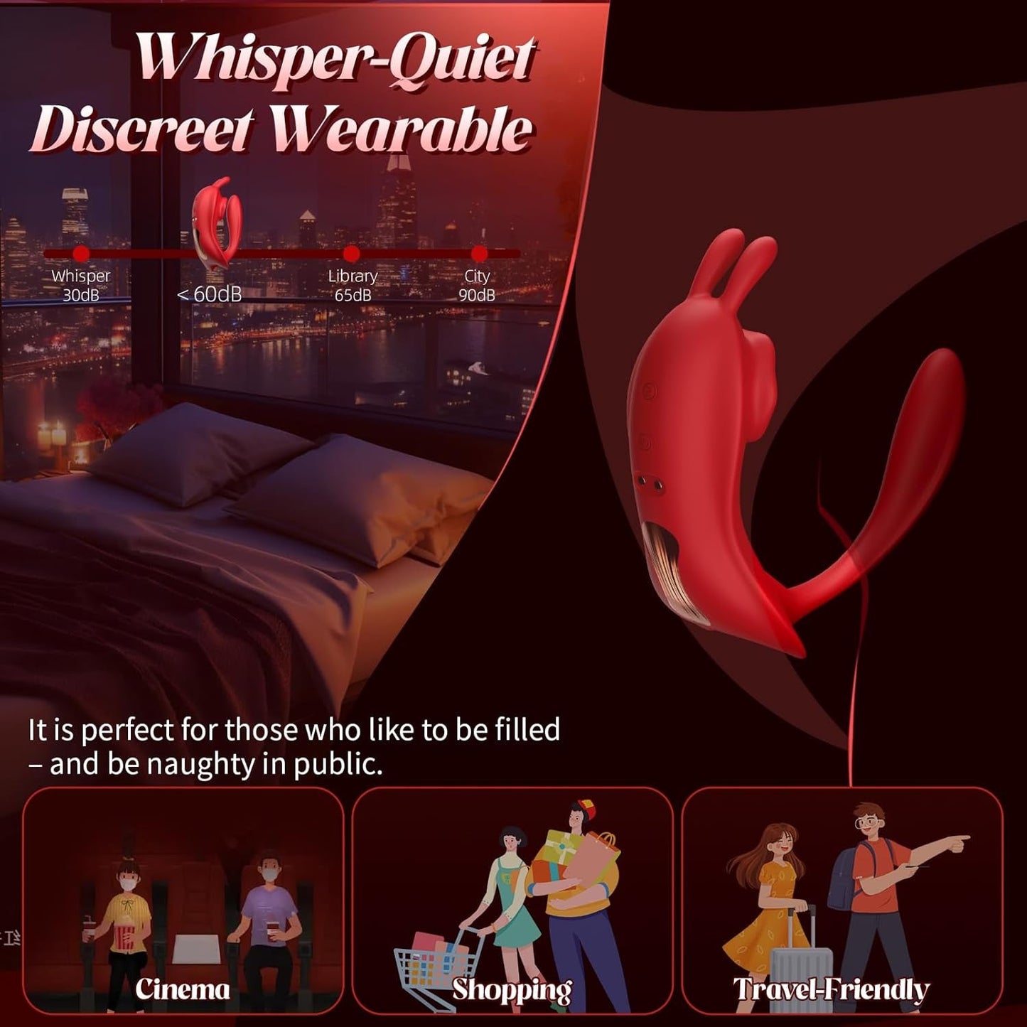 VelvetLink Wearable Couples Panty Vibrator with Suction - Vixen | Nova Network