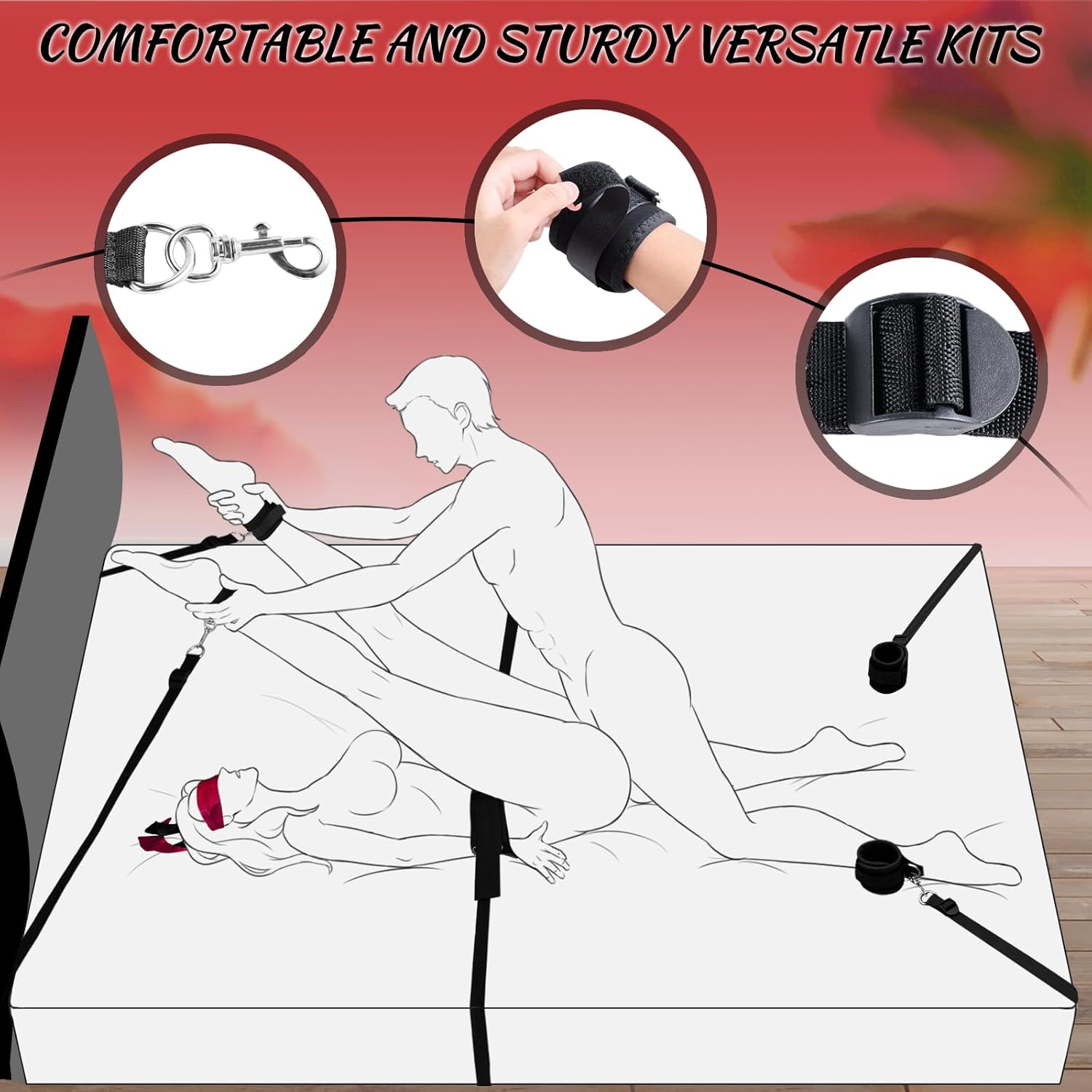 VelvetLock 6 - Strap Bed Bondage Set - Vixen | Nova Network