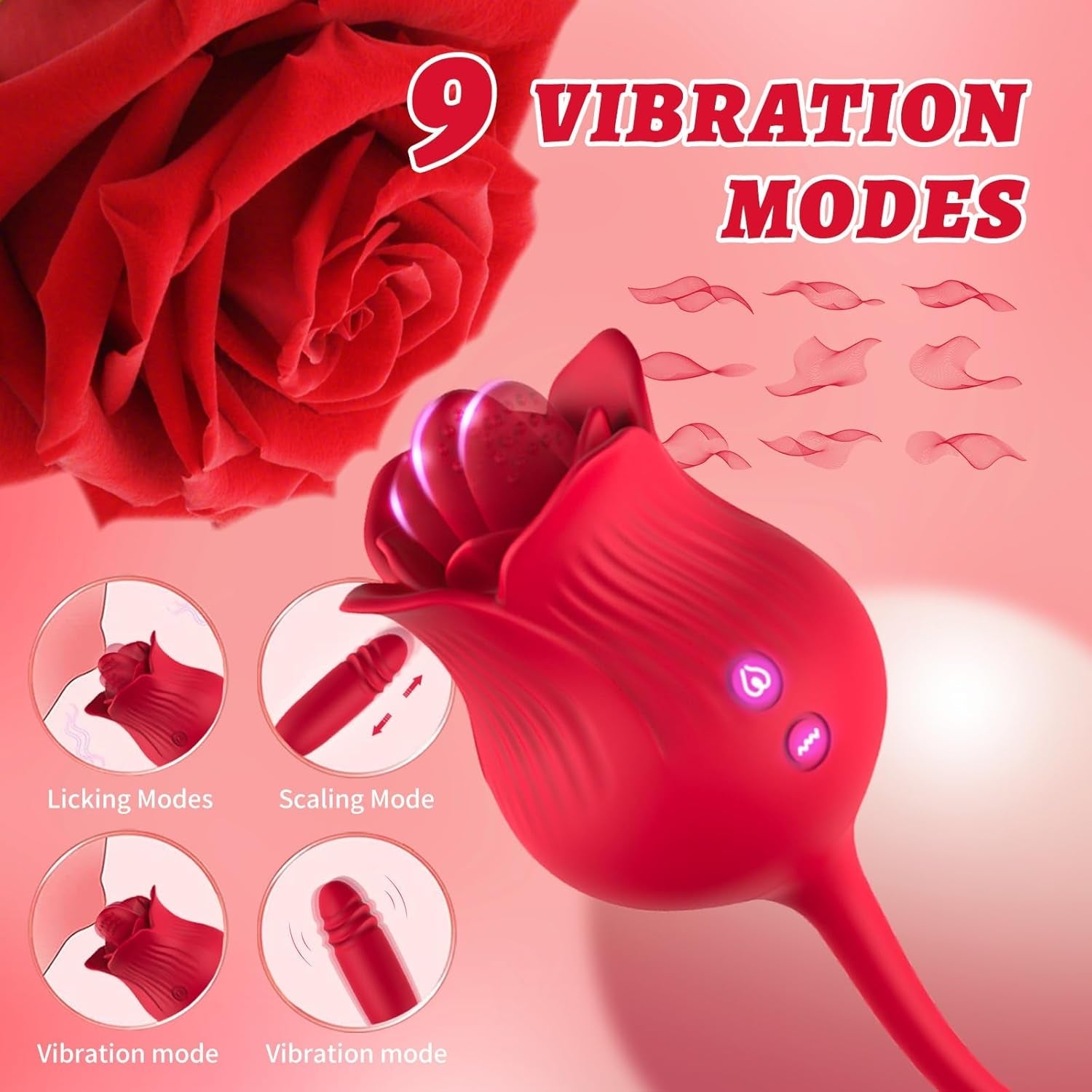 VelvetPetal Rose Licking Dual - Ended G - Spot Vibrator - Vixen | Nova Network