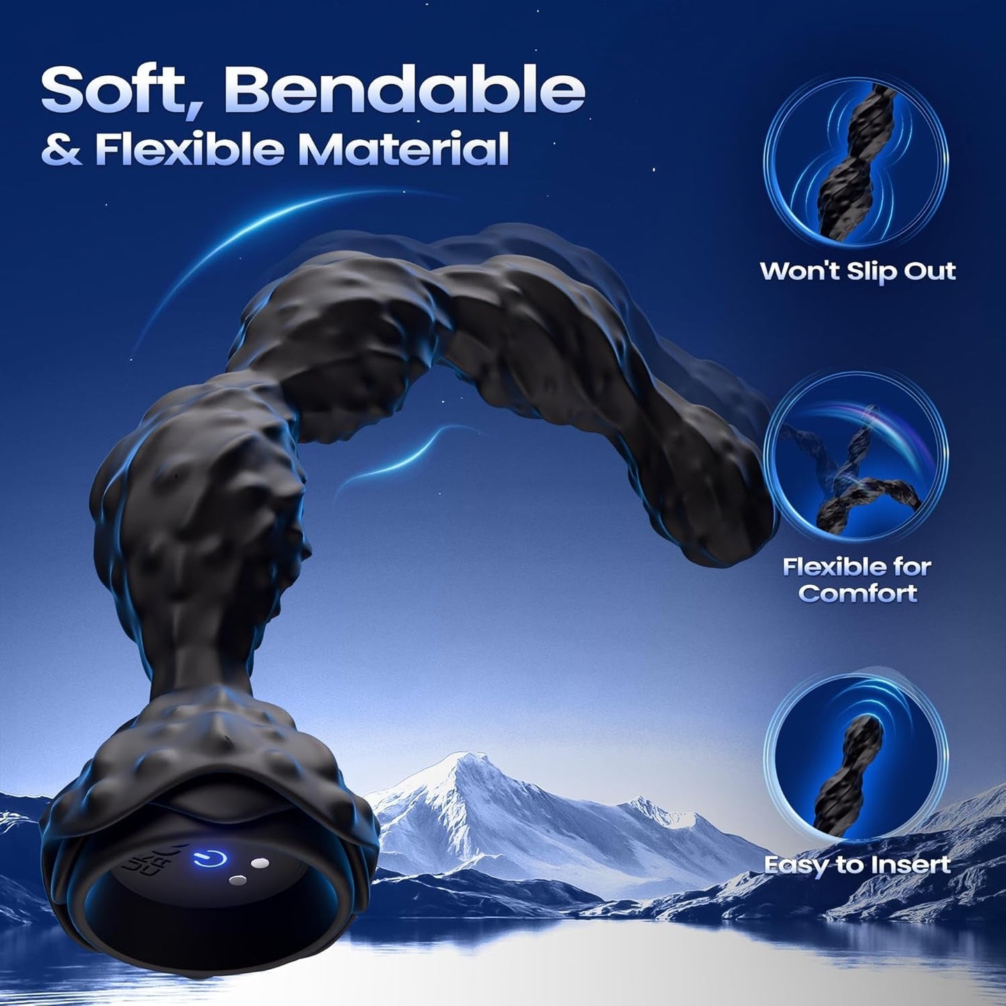 VelvetRise Vibrating Anal Beads Wand with Remote Control - Vixen | Nova Network